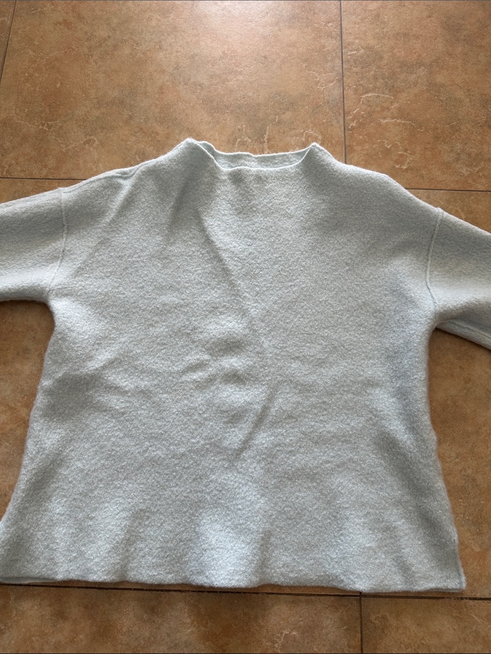 Eileen Fisher Soft Gray Cowl Turtleneck Sweater
